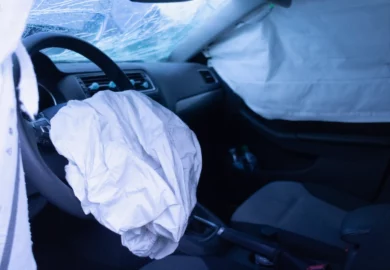 Airbag popped after an accident.