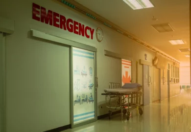 Emergency room from a hospital.