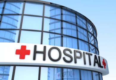 AI generated image of a hospital.