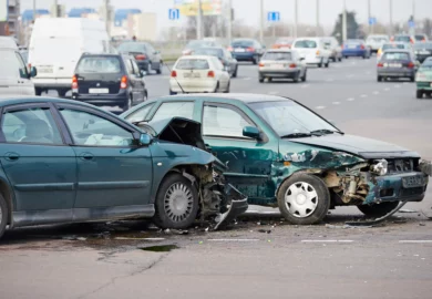 T-bone car accidents between two sedan cars.