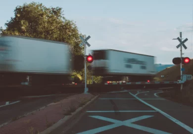 Image of speeding train.